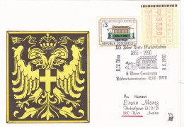 TRAMWAYS STAMPS  ON COVERS 1990  AUSTRIA - Tranvías