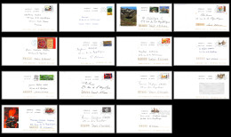 95891 - Lot De 15 Courriers Lettres Enveloppes De L'année 2018 Divers Affranchissements En EUROS - Storia Postale