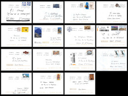 95902 - Lot De 15 Courriers Lettres Enveloppes De L'année 2018 Divers Affranchissements En EUROS - Storia Postale