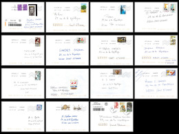 95900 - Lot De 15 Courriers Lettres Enveloppes De L'année 2018 Divers Affranchissements En EUROS - Lettres & Documents