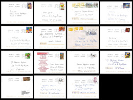95921 - Lot De 15 Courriers Lettres Enveloppes De L'année 2017 Divers Affranchissements En EUROS - Lettres & Documents