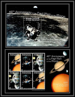 80552 Mi 4530/4532 + BF 40th Anniversary BF First Man On The Moon Grenada Carriacou TB Neuf ** MNH Espace Space 2009 - Sud America