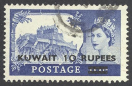 Kuwait Sc# 119 Used 1955 10r Surcharged Overprint - Kuwait