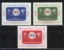 Kuwait Sc# 286-288 MNH 1965 ITU 100th - Kuwait