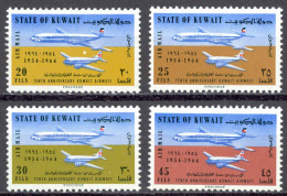 Kuwait Sc# C5-C8 MH 1964 Kuwait Airways 10th - Kuwait