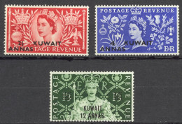 Kuwait Sc# 124-127 (Assorted) MH Lot/3 1956 Great Britian Stamps Overprinted - Kuwait