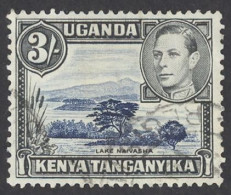Kenya, Uganda, Tanzania Sc# 82 Used 1950 3sh King George VI Scenes  - Kenya, Uganda & Tanzania