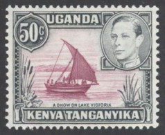 Kenya, Uganda, Tanzania Sc# 79 MH Perf 13X12½  1949 50c Definitives - Kenya, Ouganda & Tanzanie