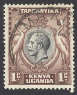 Kenya, Uganda, Tanzania Sc# 46 Used 1935 1c King George V - Kenya, Uganda & Tanzania