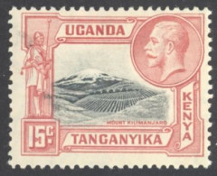 Kenya, Uganda, Tanzania Sc# 49 MH 1935 15c Definitives - Kenya, Uganda & Tanzania