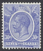 Kenya, Uganda, Tanzania Sc# 26 MH 1922-1927 30c King George V - Kenya, Uganda & Tanzania