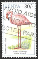 Kenya Sc# 609 Used (c) 1993 80sh Lesser Flamingo - Kenya (1963-...)