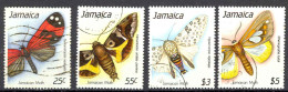 Jamaica Sc# 713-716 Used 1989 Moths - Jamaica (1962-...)