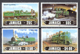 Jamaica Sc# 608-611 MNH 1985 Locomotives - Jamaica (1962-...)