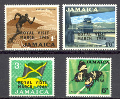 Jamaica Sc# 248-251 MNH 1966 Overprint Royal Visit - Jamaica (1962-...)