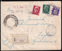 CROATIA (NDH) WWII - Letter Sent By Registered Mail From Split To Zagreb 02.05.1942. Censored With Italian Cen / 2 Scan - Sonstige & Ohne Zuordnung