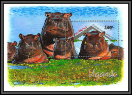 80957 Uganda Ouganda Mi BF N°172  Hippopotames Hippopotamus Hippopotame  ** MNH 1992 Animaux Animals - Ouganda (1962-...)