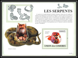 80968 Comores Y&t BF N°167 Cerastes Vipère à Cornes Dasypeltis Serpent Serpents Snakes Snake   ** MNH 2009 Cote 21 Euros - Serpenti