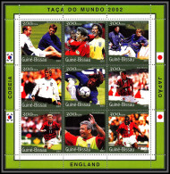 81255 Guinée Bissau N°729/737 England Seaman Shearer Coupe Du Monde World Cup 2002 Korea Japan ** MNH Football Soccer - 2002 – Corée Du Sud / Japon