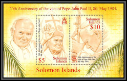 81605 Solomon Islands 2004 Y&t BF N°68 20th Anniversary Of Thr Vidit Of Pape Pope Jean John Paul 2 TB Neuf ** MNH - Islas Salomón (1978-...)