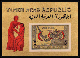 Nord Yemen YAR - 3997/ Bloc N°69 Non émis 5B NOT 15B Croix Rouge Red Crescent OR Gold 1968 Neuf ** MNH  - Yémen