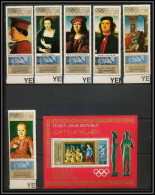 Nord Yemen YAR - 3514 N°876/881 Bloc 94 OR Gold  Peinture Tableaux Paintings Jeux Olympiques Olympic Games Rubens ** Mnh - Yémen