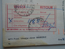 D200831   CPM AK   Hungary BÁNK - Budapest Reményi 1989   Retour   Inconnu - Cartas & Documentos