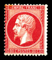 ** N°24, 80c Rose, Fraîcheur Postale, SUP (certificat)  Qualité: ** - 1862 Napoléon III