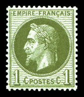 ** N°25, 1c Vert-bronze, Très Bon Centrage. TTB  Qualité: ** - 1863-1870 Napoléon III Lauré