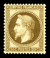 ** N°30, 30c Brun-foncé, Bon Centrage, Fraîcheur Postale. SUP (certificat)  Qualité: ** - 1863-1870 Napoléon III Con Laureles