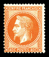 * N°31, 40c Orange. TTB (signé Calves/certificat)  Qualité: *  Cote: 1950 Euros - 1863-1870 Napoléon III. Laure