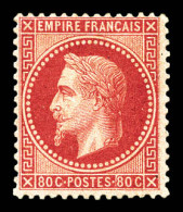 * N°32, 80c Rose, Frais, TTB (signé Brun/certificat)  Qualité: *  Cote: 1950 Euros - 1863-1870 Napoléon III. Laure