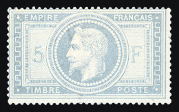 (*) N°33a, 5f Gris-bleu, Légère Froissure De Papier Sinon TB (signé/certificat)  Qualité: (*)  Cote: 2750 Euros - 1863-1870 Napoléon III. Laure