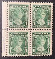 1935 Silver Jubilee 1c Green Variety "WEEPING PRINCESS" (later Queen Elisabeth) VF MINT* Canada KGV Sc. 211 SG 335,335a. - Unused Stamps