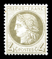 ** N°52, 4c Gris, Fraîcheur Postale, Très Bon Centrage, SUPERBE (signé Brun/certificat)  Qualité: ** - 1871-1875 Cérès