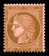 ** N°54, 10c Brun-rose, Frais. SUP (certificat)  Qualité: ** - 1871-1875 Ceres