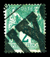 O N°62, 2c Vert Type I Obl Typographique Des Journaux. SUP (signé Calves)  Qualité: Oblitéré  Cote: 350 Euros - 1876-1878 Sage (Typ I)