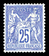 * N°78, 25c Outremer Type II, Très Bon Centrage, Fraîcheur Postale, SUP (certificat)  Qualité: * - 1876-1898 Sage (Type II)