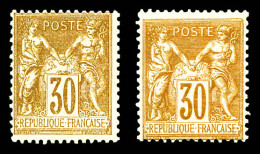 ** N°80/80a, 30c Brun-jaune Et Brun, Les 2 Exemplaires TTB  Qualité: ** - 1876-1898 Sage (Type II)