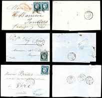 O N°4, 25c Cérès: 3 Lettres Dont Une Paire. TB  Qualité: Oblitéré  Cote: 440 Euros - 1849-1876: Klassik