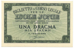 1 DRACMA OCCUPAZIONE ITALIANA DELLA GRECIA ISOLE JONIE APRILE 1942 FDS-/FDS - Other & Unclassified