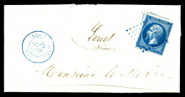 O N°14B, 20c Bleu Obl Pc Bleu '1160' + Càd Bleu Du 29 Nov 1862 Sur Lettre Locale DES ECHELLES. TTB (certificat)a  Qualit - 1849-1876: Klassik