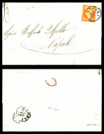 O N°23, 40c Orange Obl Càd Italien NAPOLI à L'arrivée Sur Lettre De Marseille Le 20 Juin 63. SUP. R. (signé Calves/certi - 1849-1876: Période Classique