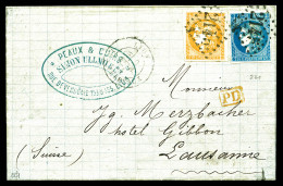 O N°43A + 46B, Affranchissement à 30c Sur Lettre De Bordeaux Pour LAUSANNE. TB  Qualité: Oblitéré - 1849-1876: Classic Period