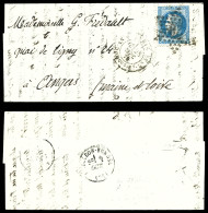 O LES ETATS UNIS', 20c Lauré Sur Lettre Au Départ De Paris Le 28 Sept 70 à Destination D'Angers, Arrivée Le 2 Octobre. T - Krieg 1870