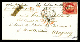 O L'Armand Barbes, 80c Lauré Oblitération étoile 3 Et Càd 'Paris Pl De La Madeleine' Du 3 OCTOBRE 1870 Sur Lettre à Dest - War 1870