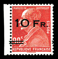 * N°3b, Berthelot Surchargé à Bord Du Paquebot 'ILE DE FRANCE' 10F Sur 90c Rouge, Surcharge Espacée, Quasi **, Bdf. SUP  - 1927-1959 Mint/hinged