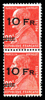 ** N°3d, Berthelot, 10F Sur 90c Rouge, Surcharge Espacée Tenant à Normal, Fraîcheur Postale, SUPERBE Et R.R.R. (signé Br - 1927-1959 Mint/hinged