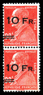 ** N°3d, Berthelot, 10F Sur 90c Rouge, Surcharge Espacée Tenant à Normal, Fraîcheur Postale, SUPERBE Et R.R.R. (signé Br - 1927-1959 Ungebraucht