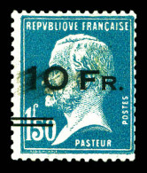 ** N°4, Pasteur Surchargé à Bord Du Paquebot 'ILE DE FRANCE' 10F Sur 1,50F Bleu, Exceptionnelle Fraîcheur, SUPERBE, R.R. - 1927-1959 Mint/hinged